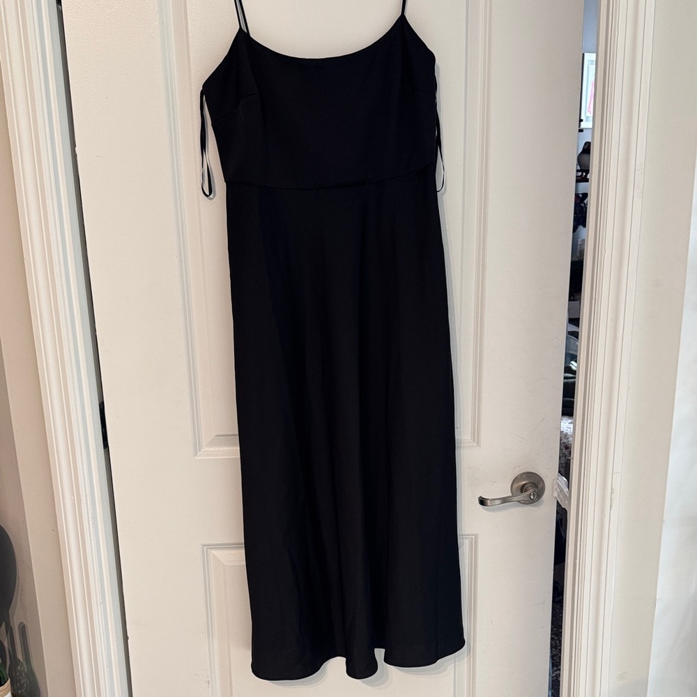 BHLDN Classic Black Midi Dress